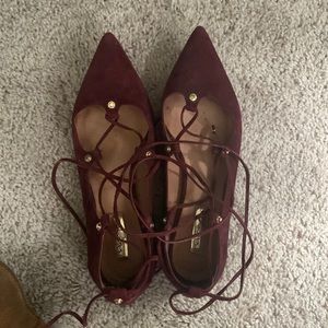 Womens lace up flats